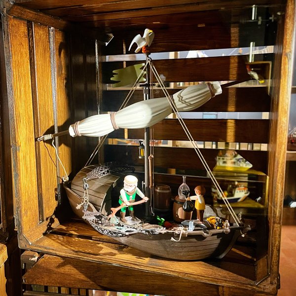 PLAYMOBIL-piratenschip als diorama op de tentoonstelling We Love Playmobil in Amsterdam